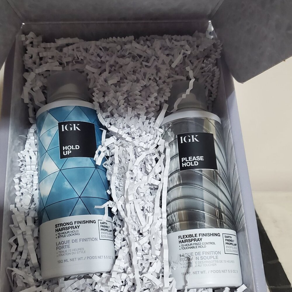 IGK STRONG FINISH HAIRSPAY & FLEXIBLE FINISH HAIRSPRAY 5.5oz